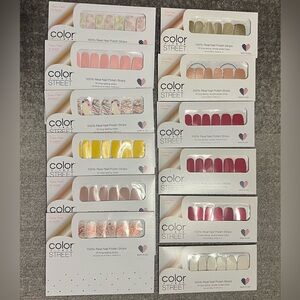 Set 12 Color Street Nail Polish Strips